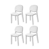 Sedia in Termoplastica Kit 4pz Sedie Impilabili Resistenti Sala da Pranzo Cucina