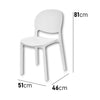Sedia in Termoplastica Kit 4pz Sedie Impilabili Resistenti Sala da Pranzo Cucina