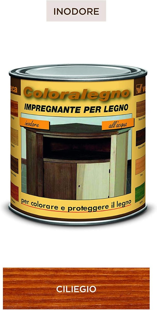 VELECA - COLORALEGNO IMPREGNANTE/TINTE PER LEGNO CILIEGIO 250 ML
