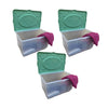 Scatole Porta Tutto 3pz Porta Oggetti Plastica Trasparente 4Ruote 60x40 H.33cm