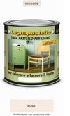 VELECA - LEGNOPASTELLO TINTA PASTELLO PER LEGNO ROSA 250 ML