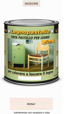 VELECA - LEGNOPASTELLO TINTA PASTELLO PER LEGNO ROSA 250 ML