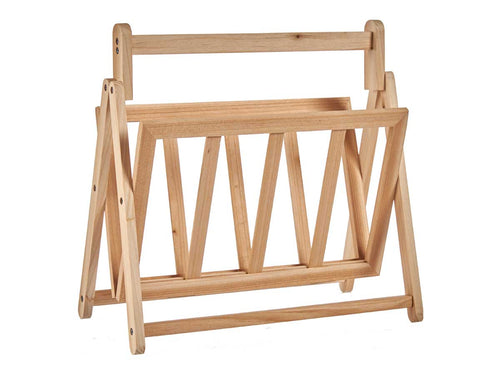 Porta Riviste in Legno Pieghevole Salvaspazio 36.5x30 H 37.5 cm