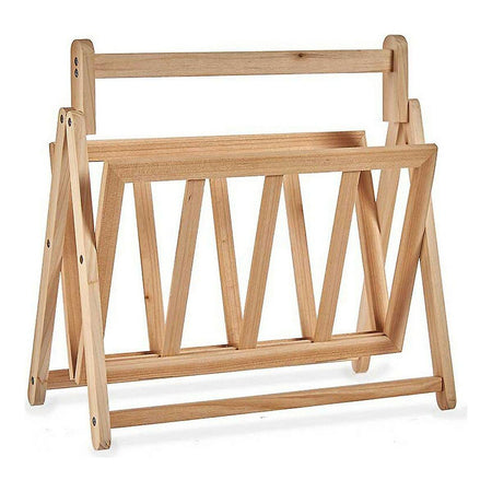 Porta Riviste in Legno Pieghevole Salvaspazio 36.5x30 H 37.5 cm