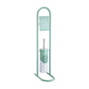 Piantana Portarotolo Porta Scopino Colonna da Bagno Metallo Verniciato Verde
