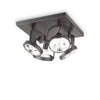 Lampada Da Soffitto GLIM PL4 SQUARE NERO