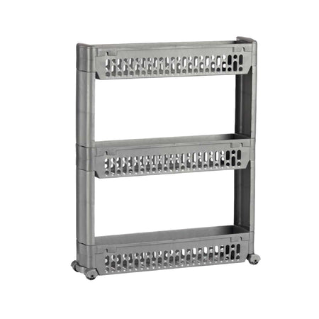Carrellino Multifunzionale 3 Piani Carrello Salvaspazio Organizer Porta Oggetti 4 Ruote