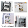 Carrellino Multifunzionale 3 Piani Carrello Salvaspazio Organizer Porta Oggetti 4 Ruote