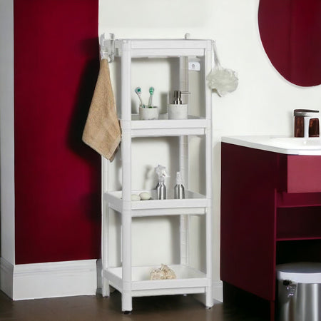 Scaffale Multiuso 4 piani Salvaspazio per Casa, Ufficio, Lavoro 35.5x23 H 100CM