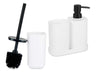 Accessori da Bagno Kit 4pz in Polipropilene Set completo per Bagno Bianco