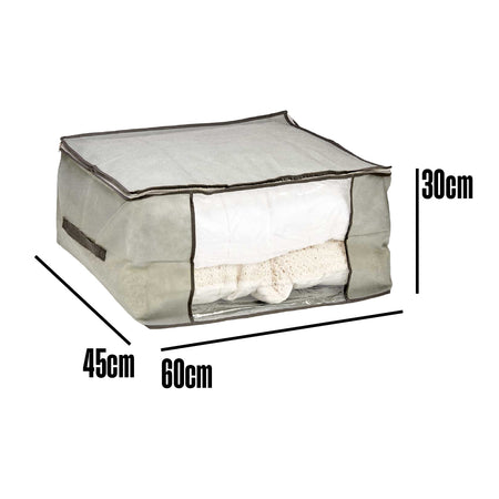Scatole Kit 4pz Contenitori Indumenti Piumoni Vestiti Organizer Armadio 60x45x30