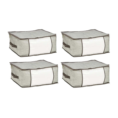 Scatole Kit 4pz Contenitori Indumenti Piumoni Vestiti Organizer Armadio 45X30X20