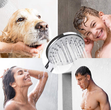 Doccetta di ricambio Anticalcare Risparmio Idrico del 30% Ugelli in Silicone Silver