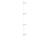 Asta Doccia Telescopica 4Ripiani Altezza regolabile H198-245cm Bianco Salvaspazio