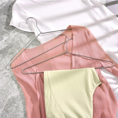 Grucce 36pz Appendiabiti Metallo e Silicone Antiscivolo Salvaspazio Giacche Vestiti Pantaloni Camicie