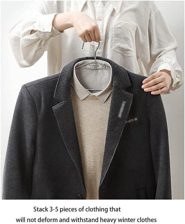 Grucce 36pz Appendiabiti in Acciaio Pesante Salvaspazio Resistenti Giacche Vestiti Pantaloni