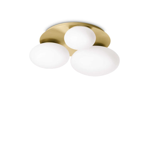 Lampada Da Soffitto NINFEA PL3 OTTONE