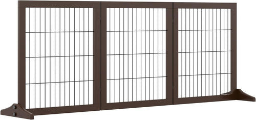 Cancelletto Pieghevole 185X36X71CM legno e Metallo per cani e cuccioli