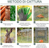 Gabbia Trappola Animali 81x26x34.5 cm Sistema a Molla in Acciaio Resistente