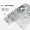 Gabbia Trappola Animali 81x26x34.5 cm Sistema a Molla in Acciaio Resistente