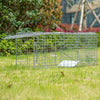 Gabbia Trappola Animali 81x26x34.5 cm Sistema a Molla in Acciaio Resistente