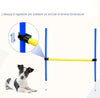 Gioco Cane con Tunnel Slalom e Ostacolo Set Agilità Sacca Trasporto Blu Giallo