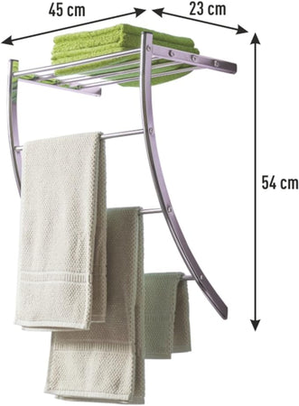 Porta Asciugamani Bagno Mensola da Parete Acciaio 1 Mensola Porta Oggetti Bagno
