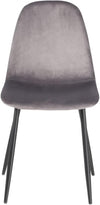 Sedia Poltroncina in Velluto Set 4pz Sedie per Sala da Pranzo Ristorante Grigio