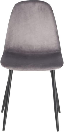 Sedia Poltroncina in Velluto Set 4pz Sedie per Sala da Pranzo Ristorante Grigio