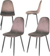 Sedia Poltroncina in Velluto Set 4pz, Sedie per Sala da Pranzo, Ristorante Fango