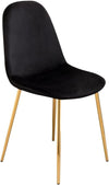 Sedia Poltrona in Velluto 4pz Sala da Pranzo Cucina Ristorante Gambe Metallo Oro Nero