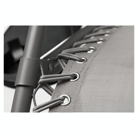 Sedia Sdraio Cordonata Gravità Zero Reclinabile Pieghevole con Cuscino Grigio