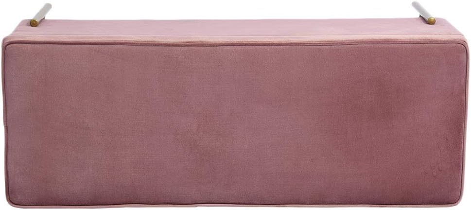 Cassapanca Pouf Contenitore Panca Sgabello Poggiapiedi Tessuto Velluto 105x44H45cm Rosa