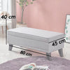 Pouf Cassapanca Panca Contenitore Poggiapiedi Rivestimento Tessuto Morbido Capiente Grigio