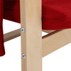 Sedia Poltrona Relax Ergonomica Rivestimento Cotone Rosso Borsa Laterale 2 Scomparti