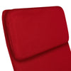 Sedia Poltrona Relax Ergonomica Rivestimento Cotone Rosso Borsa Laterale 2 Scomparti