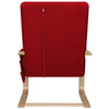 Sedia Poltrona Relax Ergonomica Rivestimento Cotone Rosso Borsa Laterale 2 Scomparti