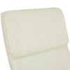 Sedia Poltrona Relax Ergonomica Rivestimento Cotone Beige Borsa Laterale 2 Scomparti