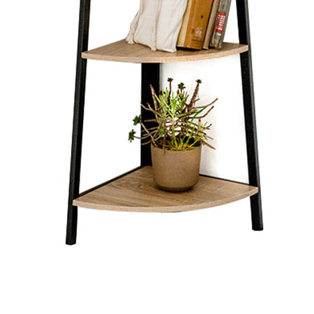 Scaffale Angolare 5 Livelli Industrial Libreria Unità di Mensole 34x34x163 cm