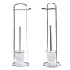 Piantana da Bagno Porta Rotolo e Porta Scopino Metallo Cromo h59 cm Salvaspazio