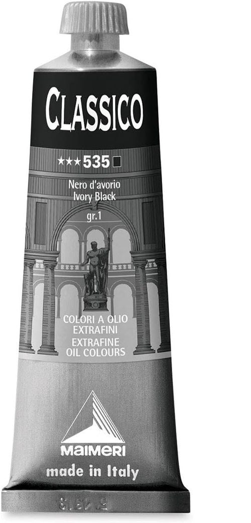 MAIMERI - COLORI A OLIO EXTRAFINI CLASSICO NERO D'AVORIO IN TUBETTO DA 60ml