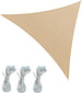Tenda Ombrellone Antiriflesso Vela Ombreggiante Anti UV Triangolare 3.6x3.6x3.6mt Beige