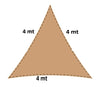 Tenda Ombrellone Antiriflesso Vela Ombreggiante Anti UV Triangolare 4x4x4 mt Beige