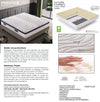 Materasso 800Molle Inzacchettate H25cm 160x190 Sfoderabile SilverCare Memory 5cm