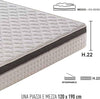 Materasso Stratus Memory Foam H22CM Sfoderabile Anallergico Fascia3D 120x190cm
