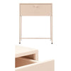 Tavolino 1 Cassetto Ausiliario Beige Metallo 42 x H50 x 35 cm Industriale