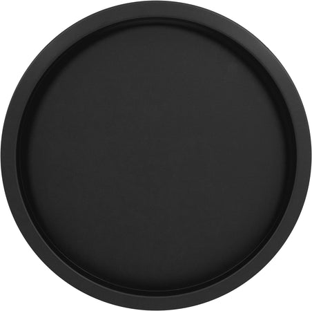 Tavolino da Salotto con Vassoio Tondo Metallo Moderno 35x35 H 50,5 cm Nero