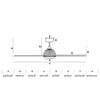 GRID Ventilatore da soffito nero con motore DC