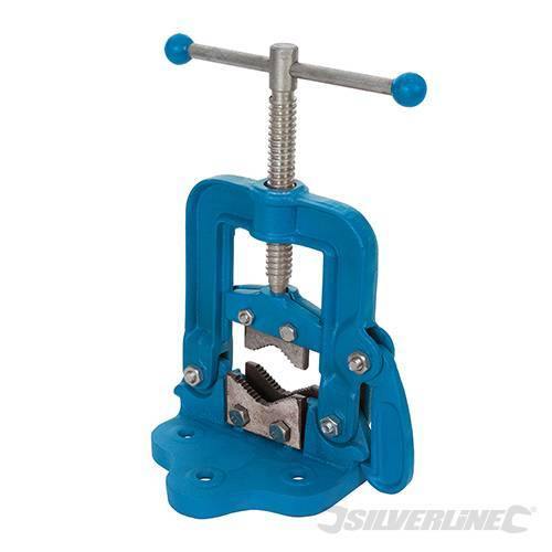 Morsa con tubo con cerniera in acciaio Silverline Silverline