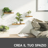 Set Da 3 Mensole Da Parete In Legno Di Pino 30/40/50 x 18 x 3.6 cm